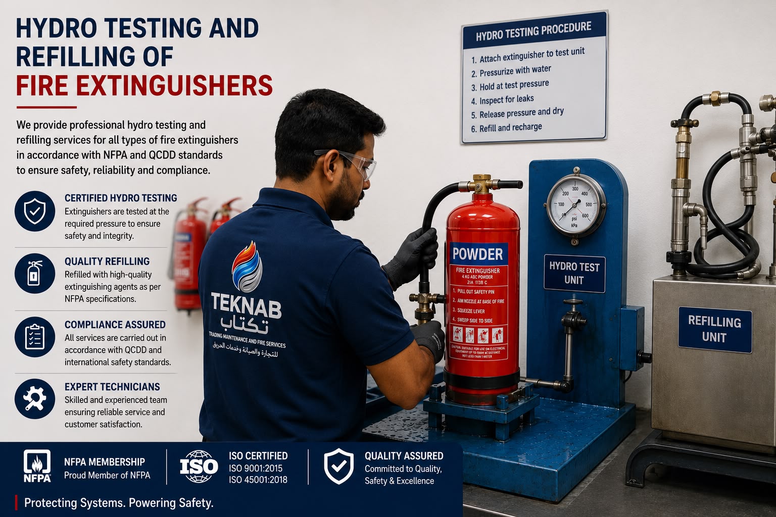 Hydro Testing and Refilling of Fire Extinguishers